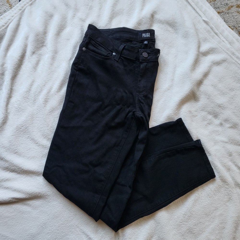 Paige Verdugo Ankle skinny jeans black women's 28 inch waist stretch